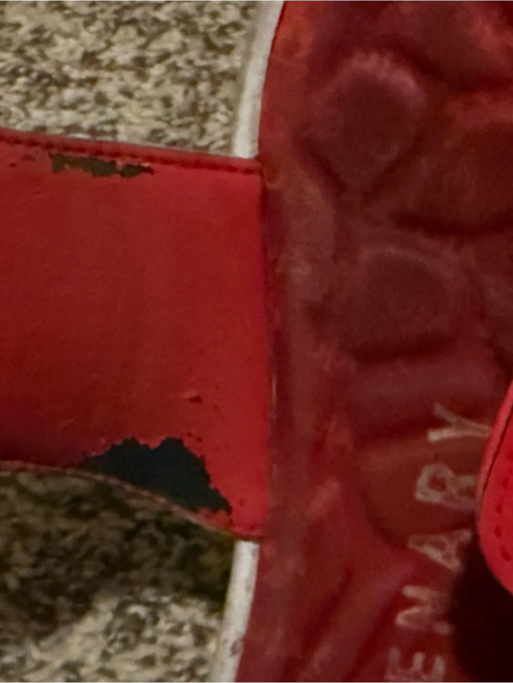 Under Armour Kids' Red Slide Sandals Size 2Y